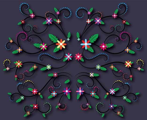 Colecție de motive brodate colorate